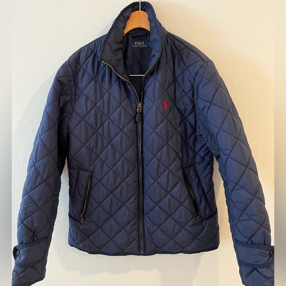 Polo Ralph Lauren quilted blue jacket